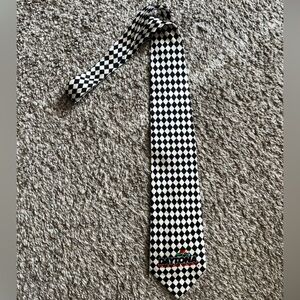 Black & White Checkered Men’s Tie - Nascar Daytona 500